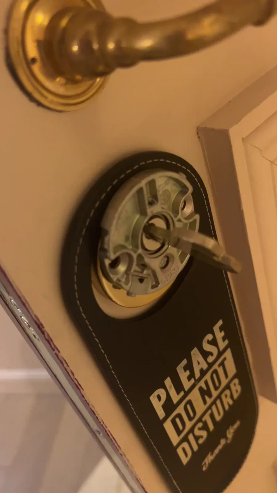Pose de la platine de fixation d’une serrure connectée Nuki sur le cylindre